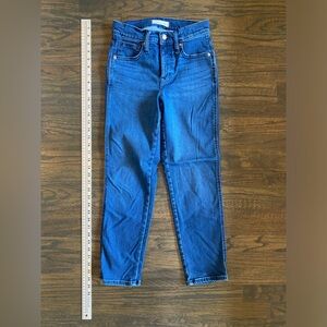 Madewell jeans women's size 25 blue denim mid rise stovepipe